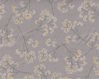 19,90 Eur/mètre Tissus japonais Coton moderne Coque lin au mètre 50 cm x 110 cm Gypsophila gris clair T571b