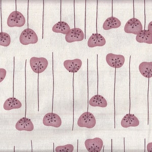 22,90 Eur/metro Tessuto giapponese Sevenberry fiori cotone lino 50 cm x 110 cm Fiore Ootani bianco sporco T0085a