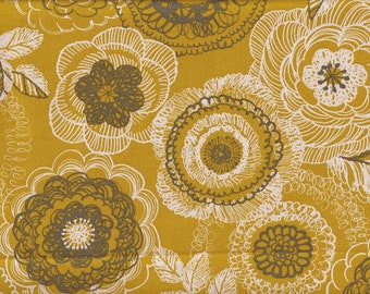 19,90 Eur/Mètre Tissu Japon Coton moderne Cosmo Oxford au mètre 50 cm x 110 cm Fleur scandinave jaune T557b