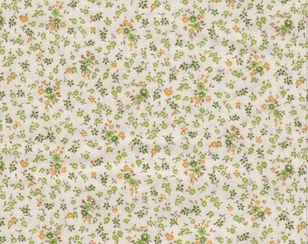 27.00 Eur/Meter oilcloth laminated Japanese cotton fabric 50 cm x 110 cm scattered flowers green UT0004d