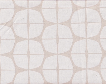 29,00 Eur/mètre toile cirée Japon lin coton laminé 50 cm x 110 cm cirkel nature UG510a