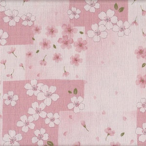 22.90 Eur/meter fabric from Japan traditional cotton dobby 50 cm x 110 cm Sakura patch pink B996b