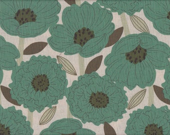 19.90 Eur/meter Japan fabric modern cotton linen Kokka 50 cm x 110 cm poppy green T0175c