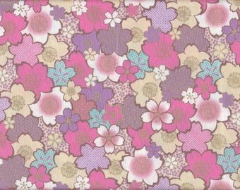 22.90 Eur/Meter Japanese fabric traditional cotton 50 cm x 110 cm Sakura pink B297a