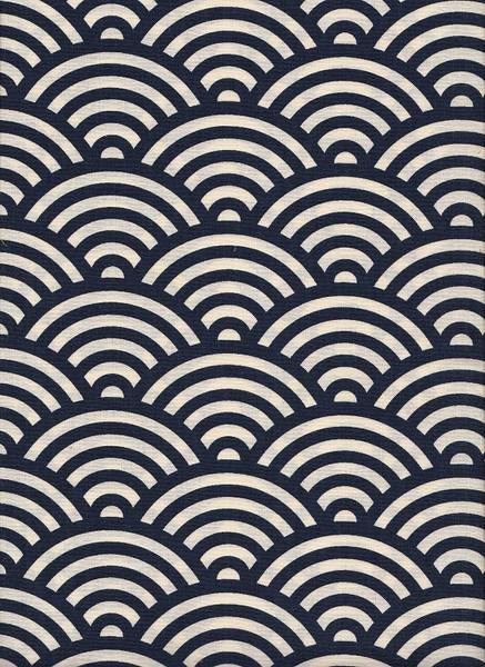22.90 Eur/meter Japanese cotton fabric 50 cm x 110 cm Seigaiha blue D1003b