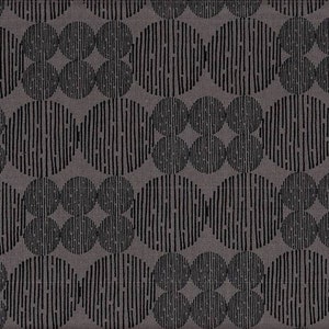 20.90 Eur/Meter Japan fabric cotton linen canvas 50 cm x 110 cm Circle stripe gray G4017c