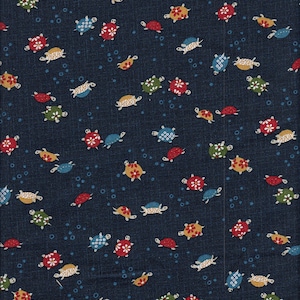 21,90 €/Metro Tela japonesa tradicional de algodón 50 cm x 110 cm tela azul tortuga E0116