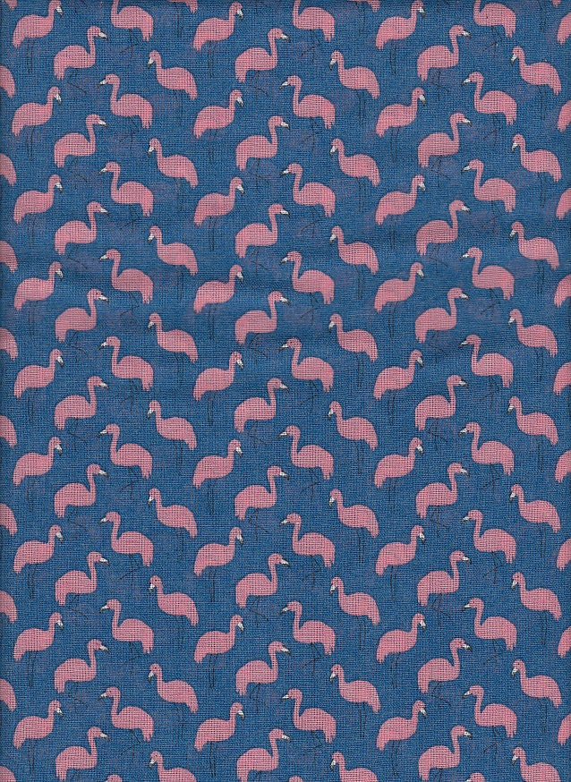 22.90 Eur/meter Japan Fabric Cotton Voile 50 Cm X 110 Cm Flamingo