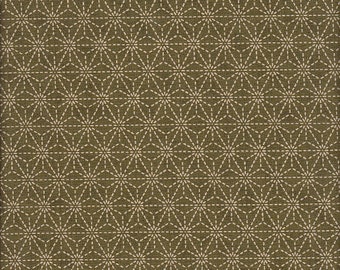 22,90 Eur/Meter Japanese fabric traditional cotton 50 cm x 160 cm Asanoha 160 green D1395d