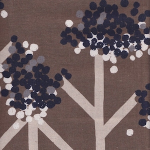 25,90 Eur/Meter Kokka Echino Fabric from Japan Cotton Linen Canvas Kokka 50 cm x 110 cm Echino Nabana brown L411d