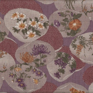 22.90 Eur/meter fabric from Japan traditional cotton dobby 50 cm x 110 cm Kai-awase violet B993e