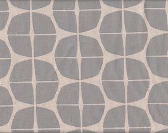 20.90 Eur/mètre Tissu Japon coton lin moderne 50 cm x 110 cm cercle gris G510c