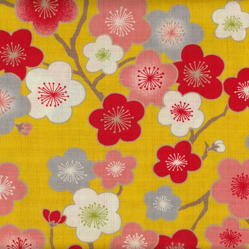 Fabric Craft Supplies & Tools Fabric Cotton Percal Cherry Blossoms