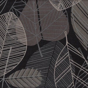 22,90 Eur/Metro Tessuto giapponese moderno in cotone e lino tela Lecien 50 cm x 110 cm Natural Elegance nero T0075d