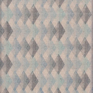 28.00 Eur/meter oilcloth from Japan Kokka coated cotton linen canvas 50 cm x 110 cm oilcloth tentensen - diamond blue UG556b