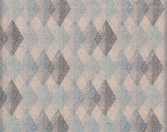 28.00 Eur/Meter oilcloth from Japan Kokka coated cotton linen canvas 50 cm x 110 cm oilcloth tentensen - diamond blue UG556b