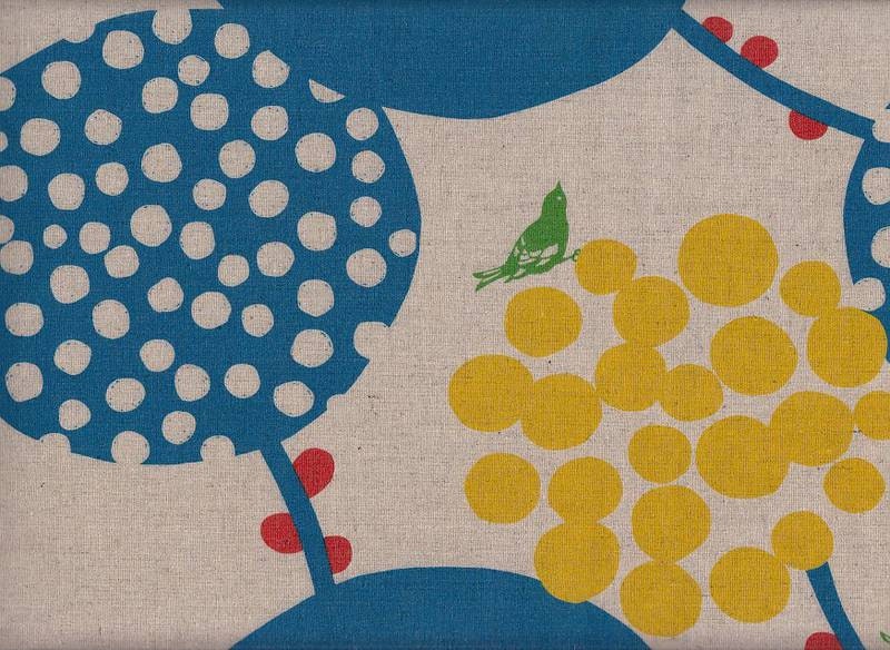 38.90 Eur/Meter Kokka Echino oilcloth coated cotton fabric cotton linen canvas 50 cm x 110 cm Echino Big berry blue UL357b