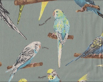 19.90 EUR/meter Japan fabric children's fabric cotton 50 cm x 110 cm Parakeet light green R1321d