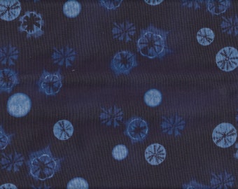 19.90 Eur/meter traditional Japanese fabrics cotton by the meter Kokka aizome 50 cm x 110 cm Hana shibori indigo D1260a