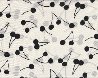 22.90 Eur/Meter Japan fabric cotton 50 cm x 110 cm cherries black Lawn G717e