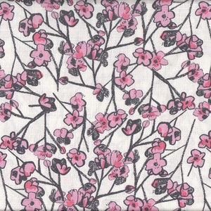 22.90 Eur/meter fabric from Japan traditional cotton dobby 50 cm x 110 cm Sakura white B282a