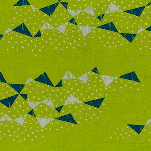 24.00 Eur/meter fabric from Japan cotton linen Kokka 50 cm x 110 cm Tayutou Triangle lemon L512b