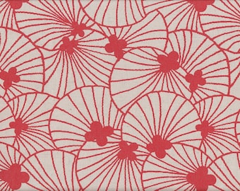 22.90 Eur/Meter Japan Fabric Modern Cotton Linen 50 cm x 110 cm Shell Flower red T3006b