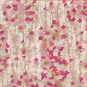 22.90 Eur/meter Japanese fabrics traditional cotton sold by the meter Quilt Gate 50 cm x 110 cm Modern - Ume white B343a