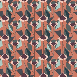23.90 Eur/Meter Japan Fabric Cotton Linen Sold by the Meter 50 cm x 110 cm Cotton+Steel Florence - Burnt Orange Canvas N091a
