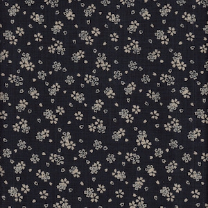 22.90 Eur/meter Japan fabric traditional cotton 50 cm x 110 cm cherry blossoms dark blue E1096d
