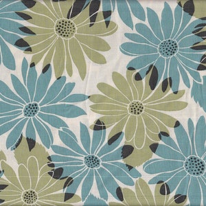 22.90 Eur/Meter Japan Fabric Modern Cotton Flowers 50 cm x 110 cm Daisy blue T551f