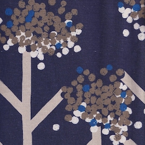 25,90 Eur/Meter Kokka Echino Fabric from Japan Cotton Linen Canvas Kokka 50 cm x 110 cm Echino Nabana navy L411e