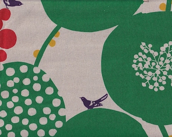 34.90 Eur/Meter Kokka Echino Oilcloth coated cotton fabric Cotton Linen Canvas 50 cm x 110 cm Echino Big berry green UL357c