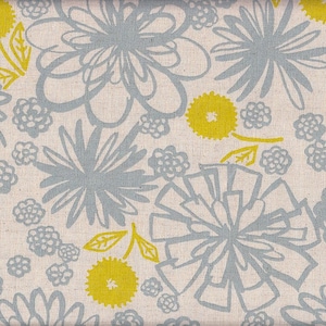 22.90 Eur/Meter Japanese Fabrics Modern Cotton Linen 50 cm x 110 cm Dandelion grey T0002a