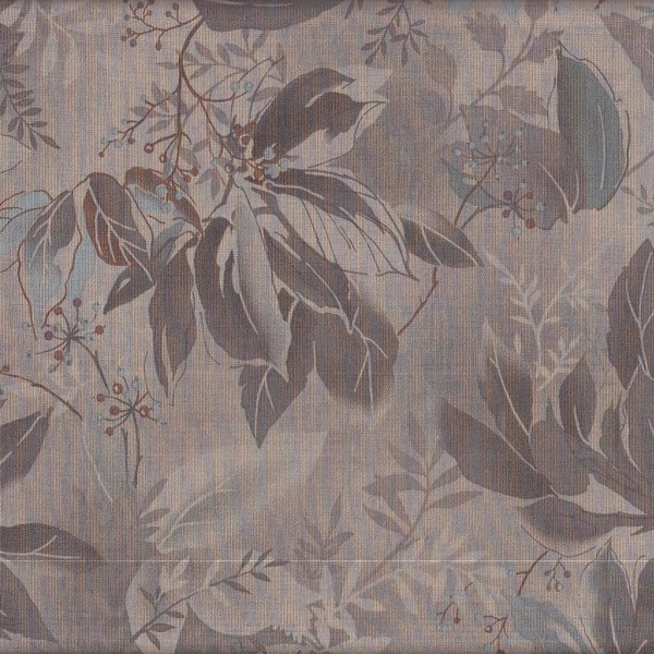 19.90 Eur/meter Japan fabric modern cotton Daiwabo 50 cm x 110 cm leaves brown T542e