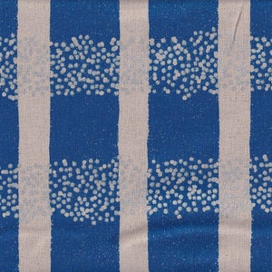 25,90 Eur/Meter Kokka Echino Japanese Fabrics Cotton Linen Canvas 50 cm x 110 cm Echino Field blue L407d