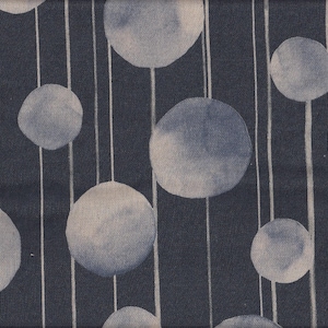 24.90 Eur/meter Japan fabric Kokka Modern cotton linen Viella 50 cm x 110 cm Dots & Stripes navy G4052c