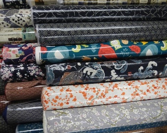 4 Oilcloth remnants, craft fabrics, oilcloth from Japan, cotton fabrics, linen blends, children&#39;s fabrics, laminated cotton fabrics