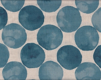 29.00 Eur/Meter oilcloth laminated Japanese cotton fabric 50 cm x 110 cm dots large blue UG4002c