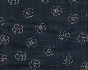 29,90 Eur/mètre tissus japonais traditionnels coton au mètre 50 cm x 110 cm Hana bleu E2129a