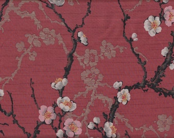 19.90 Eur/meter Japan fabric cotton kokka 50 cm x 110 cm flower branches red B273a