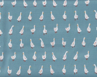 19.90 EUR/meter Japanese fabrics cotton by the meter Oxford 50 cm x 110 cm geese blue R1284c