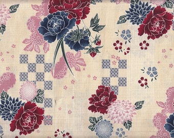 19.90 Eur/meter Japan fabric traditional cotton dobby 50 cm x 110 cm Hanashippou cream B253d