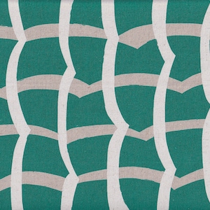 25,90 Eur/Meter Kokka Echino Japanese Fabrics Cotton Linen Canvas 50 cm x 110 cm Echino Waffle green