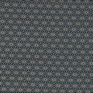 22.90 Eur/meter Japan fabric cotton 50 cm x 110 cm Asanoha midi turquoise-blue D1014d