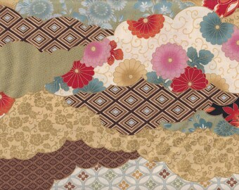 19,90 Eur/Meter Japan Fabric Traditional Motifs Flowers Flowers Cotton Quilt Gate 50 cm x 110 cm Fall Flower & Plants A