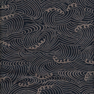 29,90 Eur/Meter Japanese fabric traditional cotton 50 cm x 110 cm waves blue E2104a
