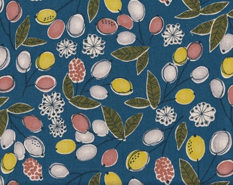 19,90 Eur/Meter Japan Fabric Modern Cosmo Cotton Oxford Bag Fabric 50 cm x 110 cm Winter Berries blue T4000e