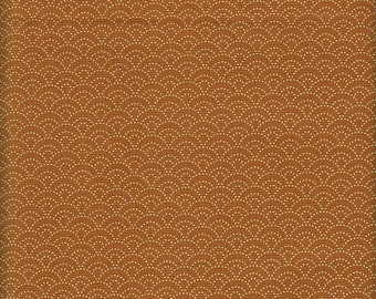 19.90 EUR/meter Japan fabric traditional cotton 50 cm x 110 cm Seigaiha small orange D1102a