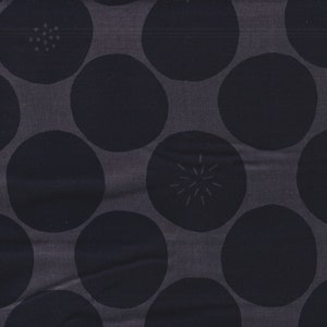 22,90 Eur/Metro Tessuti giapponesi Sevenberry Modern cotone lino pois 50 cm x 110 cm Pois grigio blu navy G4034d